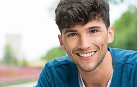 Young man with healthy attractive smile