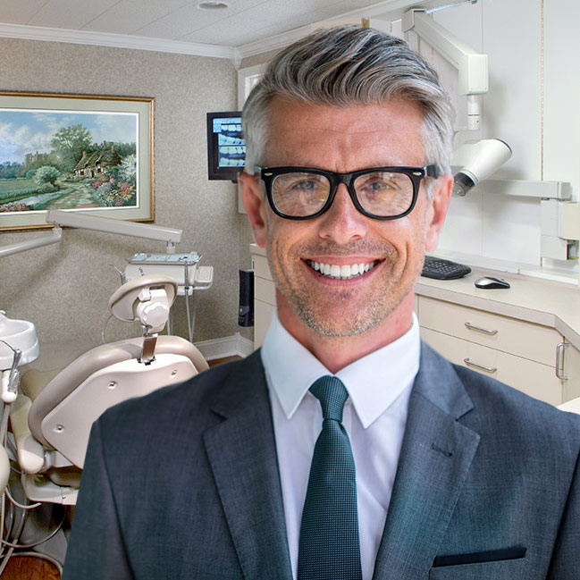 Man in suit with healthy gorgeous smile